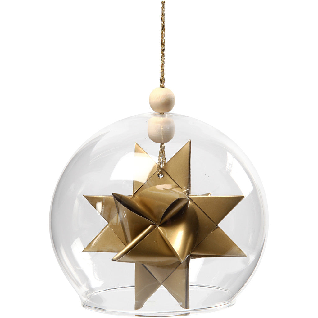 Pot en verre - sphérique, d 8 cm, diamètre intérieur 5 cm, transparent, 4 pièces/ 1 Pq. [HOB-55928]