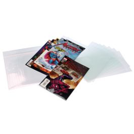 COMIC1PC Sachet plastique refermable transparent avec rabat